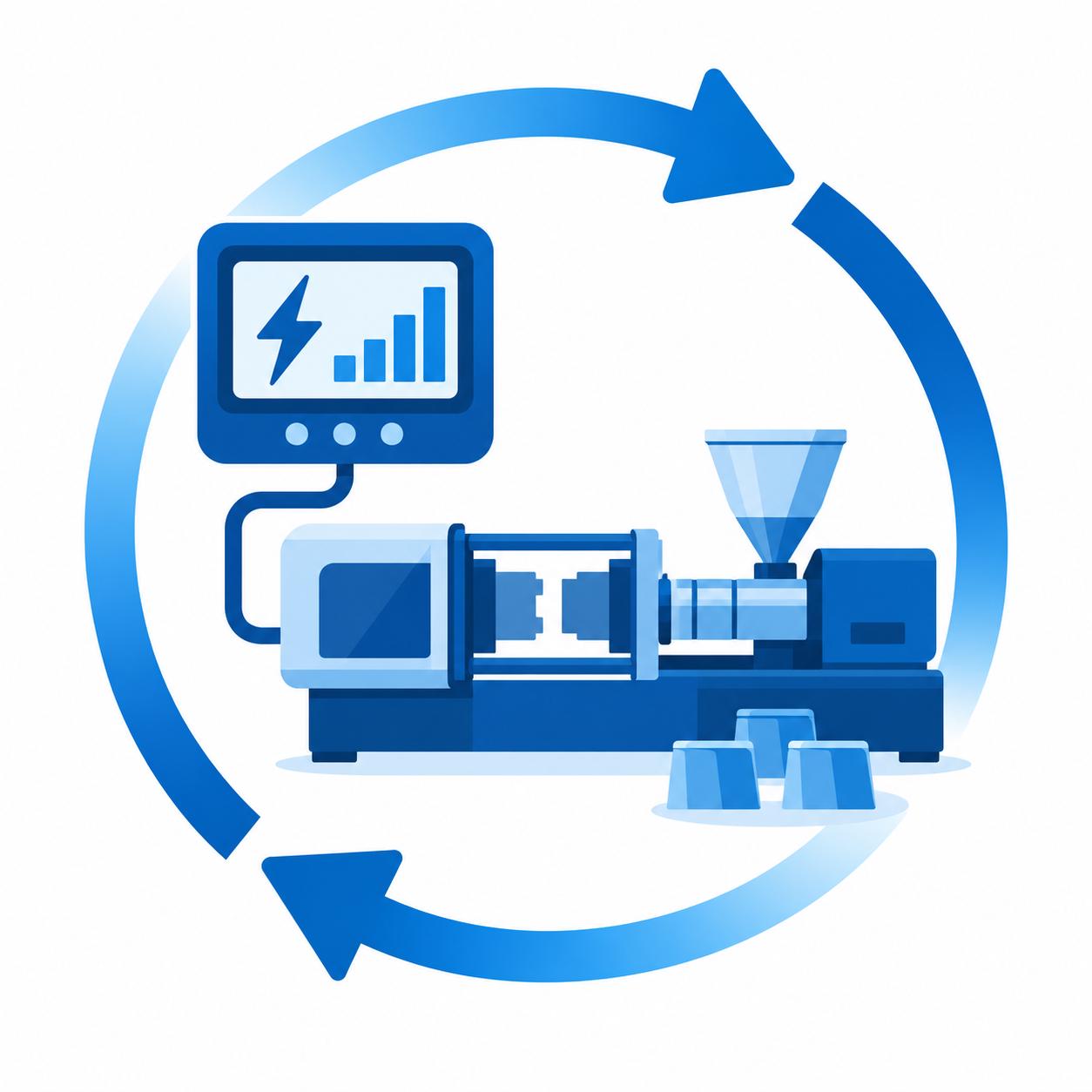 Pictograma para kWh por ciclo de inyección